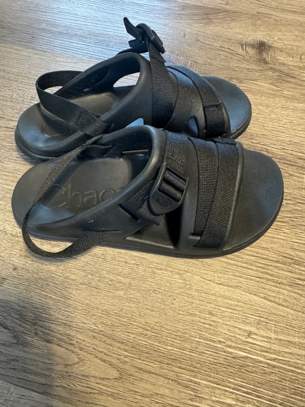 Chaco Black Strappy Adjustable Sandals - Picture 2 of 5